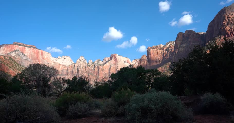 Zion National Park, Utah mountains on a sunny day