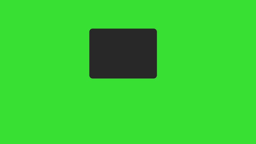 Monitor Mouse Keyboard Typing Icon Motion Graphics Green Screen Animation 4K