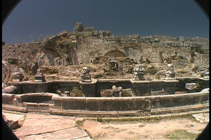 Monumental fountain in Perga, Turkey 