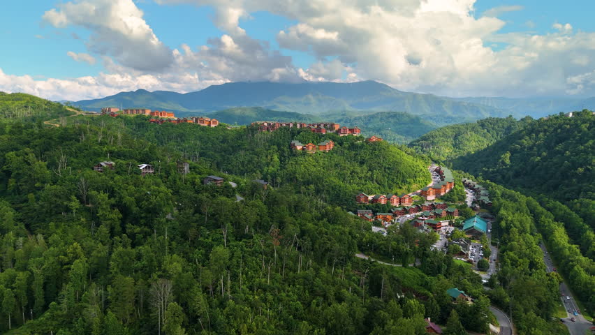 Luxury cabins and private homes hidden among mountain forests with panoramic ridge views and peaceful rural surroundings