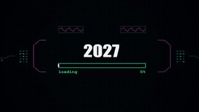 Futuristic digital progress bar interface showing loading percentage - Powered by Shutterstock - Get 15% off with code: PIKWIZARD15