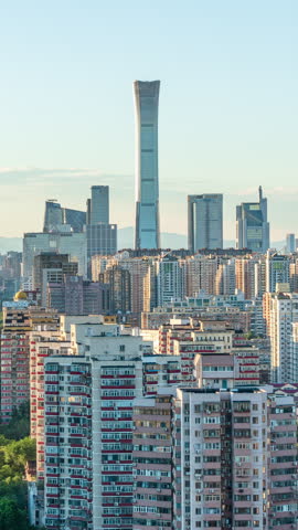 Time-lapse footage of Beijing
