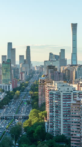Time-lapse footage of Beijing