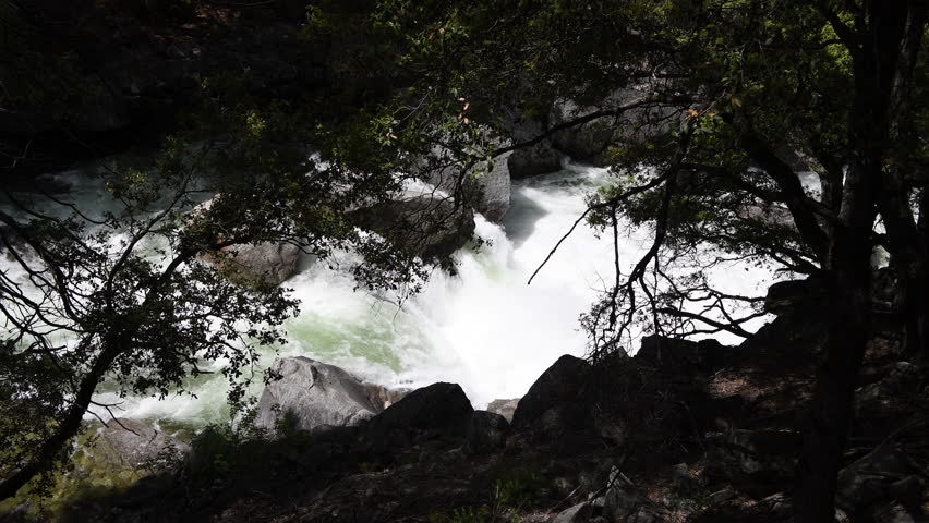 Falls at the Lower Falls trailhead in Yosemite National Park in California, USA