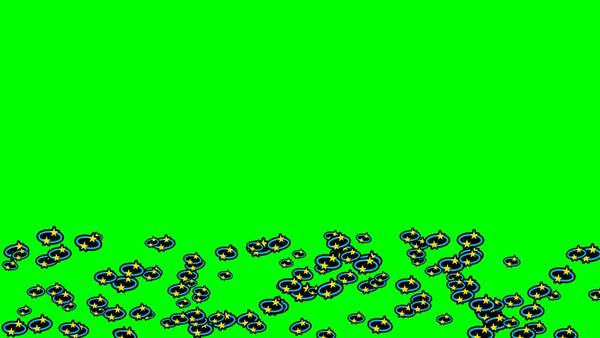 Seamless lot animation on chroma key green screen background featuring fluid motion.