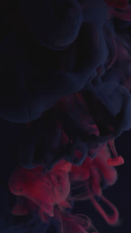 High resolution time lapse presents vividred and black paint dispersing through liquid in elegant swirling motion, creating a refined abstract composition rich in contrast, airy gradients, and organic flow. Expanding pigment clouds, fluid textures, and soft marbling patterns evolve into a stylish visual full of energy and depth. Perfect for art projects, design promos, music videos, fashion campaigns, advertising, creative branding, social media edits, and cinematic transitions focused on transformation, mystery, minimalism, and expression.