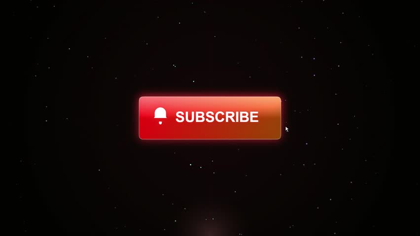 Animated subscribe button with cursor clicking on a digital grid background