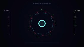 Futuristic hexagonal digital interface scanning data on dark background - Powered by Shutterstock - Get 15% off with code: PIKWIZARD15