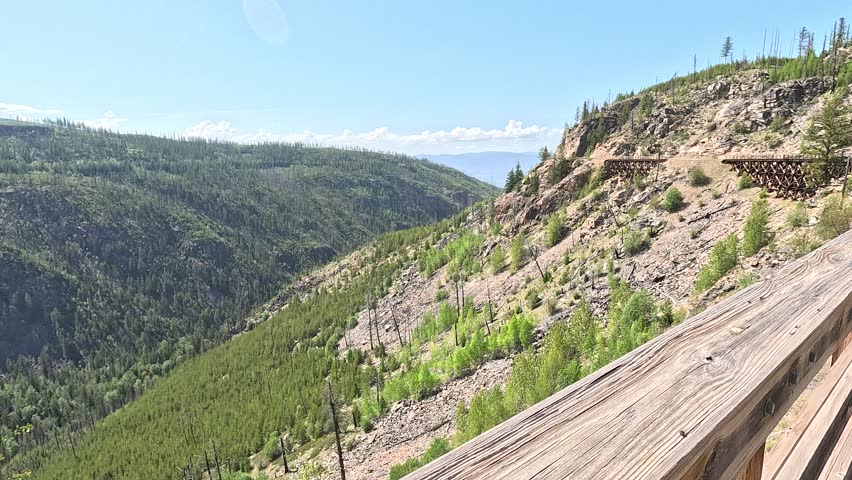 The Myra Canyon train bridges
