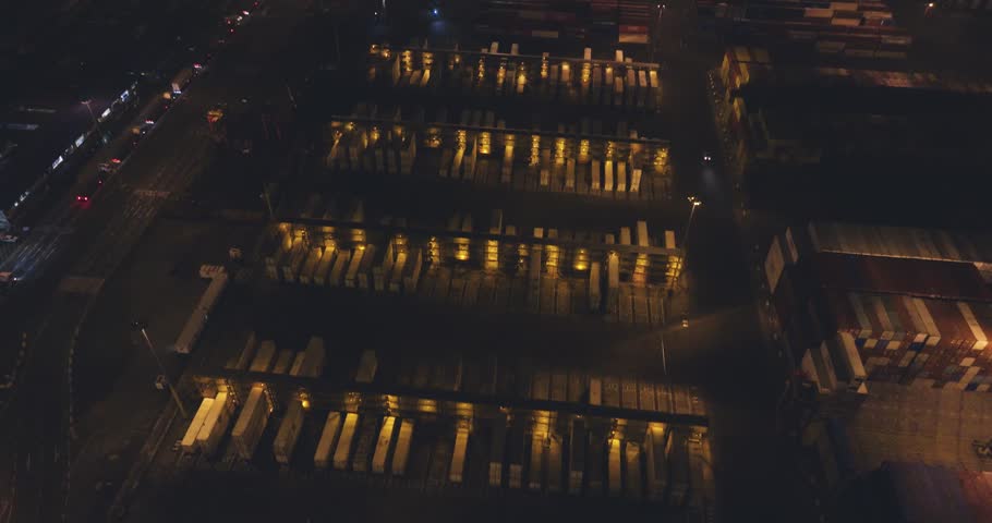 night time scenes of a busy harbour in Durban south africa