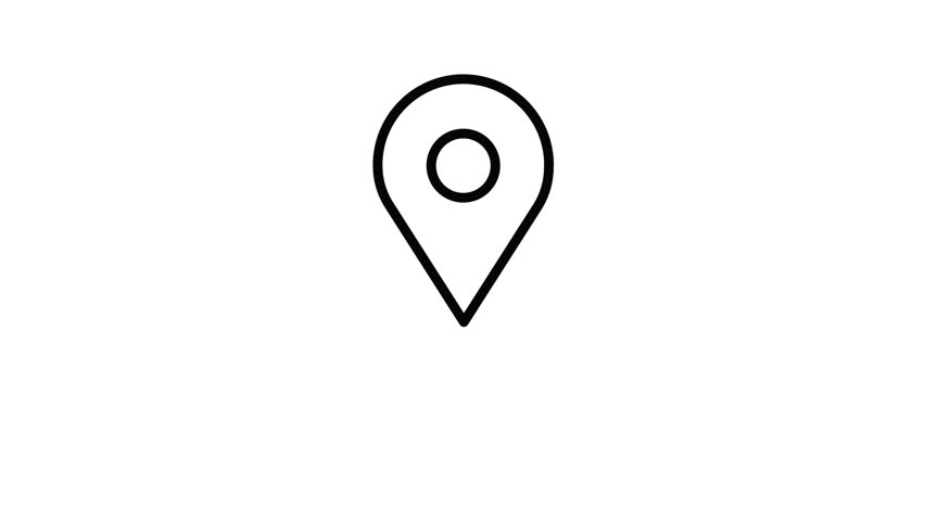 Location Pin Bounce Animation Icon Video – GPS Map Marker Motion Graphic Loop