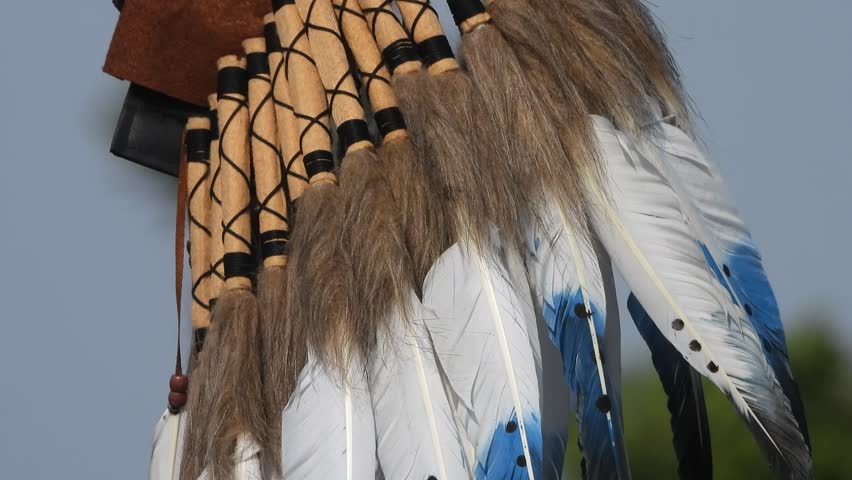 Beautiful A Native American headdress .