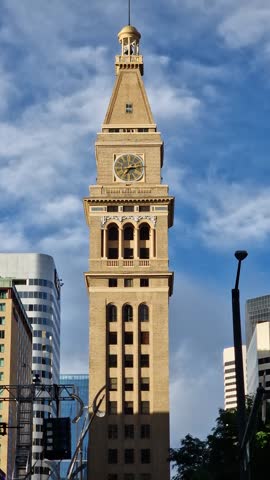Daniels and Fisher Tower in Downtown Denver, Colorado USA, Vertical View of City Landmark on Sunny Day
