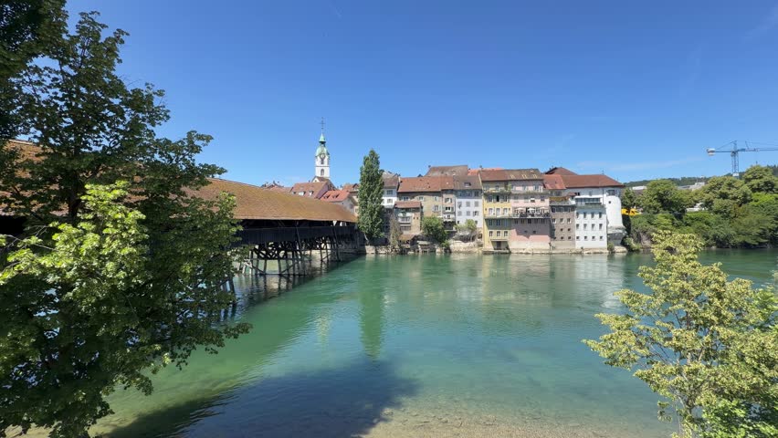 View over old city of Olten, Switzerland 
