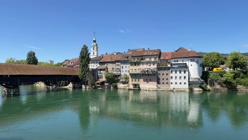 View over old city of Olten, Switzerland 