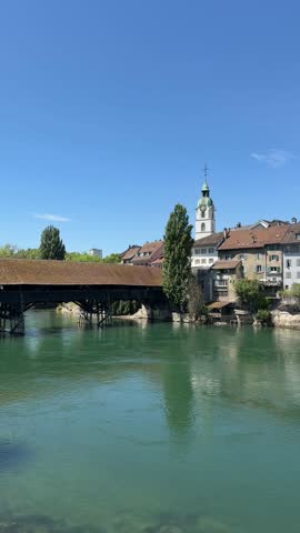 View over old city of Olten, Switzerland 