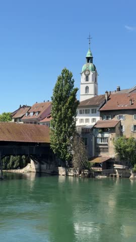 View over old city of Olten, Switzerland 