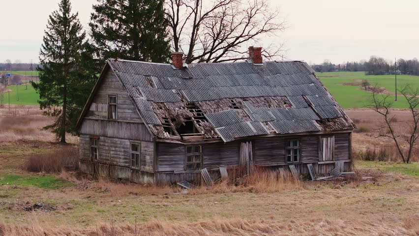 Weathered homestead reflects depopulation, neglect and passing generations