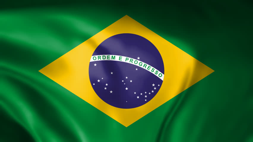 Waving Flag Brazil Animation design templates