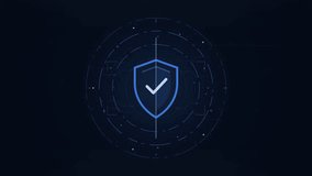 Digital shield firewall protection scan with circuit defense cybersecurity interface 4K loop animation - Powered by Shutterstock - Get 15% off with code: PIKWIZARD15