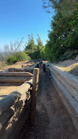 Trenches in Çanakkale during World War I. 4k video.