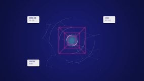 Abstract Digital Interface with Rotating Geometric Shape and Data HUD - Powered by Shutterstock - Get 15% off with code: PIKWIZARD15