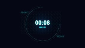 Digital Countdown Timer with Futuristic HUD Interface and Data Overlay - Powered by Shutterstock - Get 15% off with code: PIKWIZARD15