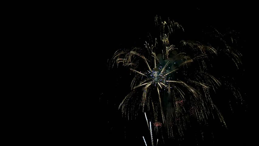 A spectacular fireworks finale during a Japanese summer festival, featuring colorful fireworks bursting across the night sky with brilliant lights, smoke, and sparks. A breathtaking traditional event capturing the beauty of Japanese summer culture and a memorable celebration scene.