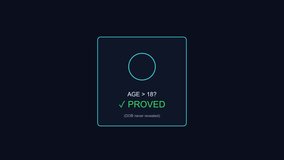 Digital age verification ui: secure identity confirmation and privacy protection interface identity check - Powered by Shutterstock - Get 15% off with code: PIKWIZARD15