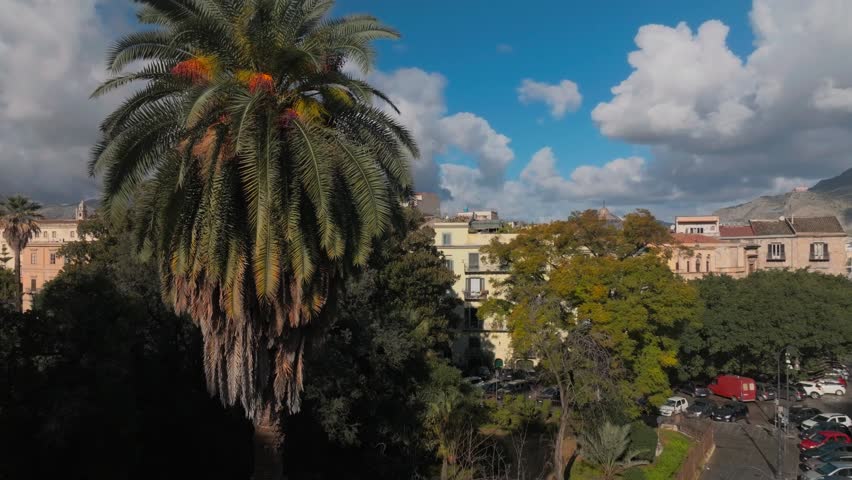 Aerial drone view of Palermo