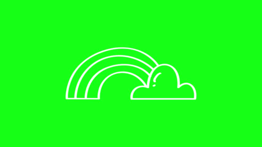 cartoony weather nature sea climate flower doodle elements icons emoticon green screen