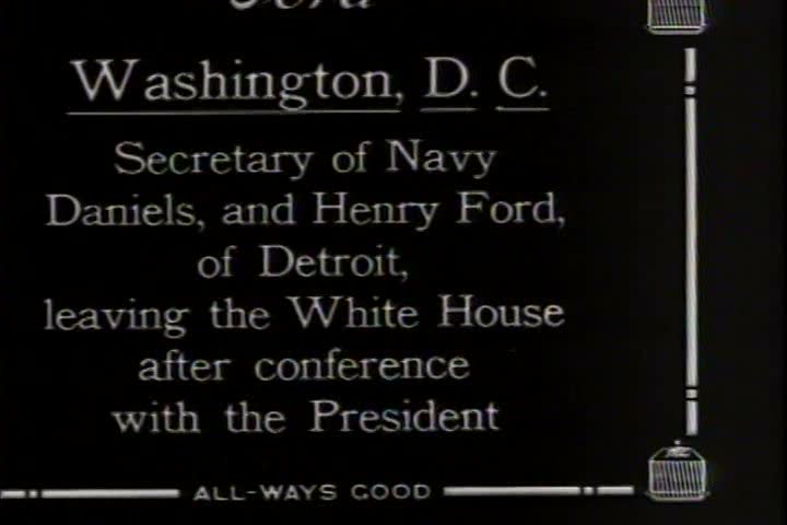1910s - Secretary of the Navy Daniels and Henry Ford meet with the President at the White House in 1918.