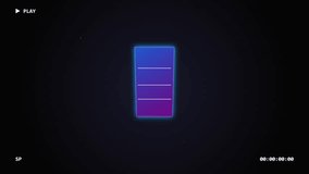 Abstract blue and purple glowing digital rectangle with interface lines - Powered by Shutterstock - Get 15% off with code: PIKWIZARD15