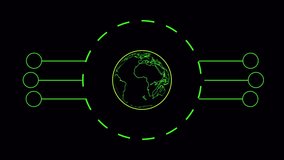 Digital interface with earth and financial and social icons. Global digital interface with earth and financial for logistics hubs. Professional digital interface on earth. - Powered by Shutterstock - Get 15% off with code: PIKWIZARD15