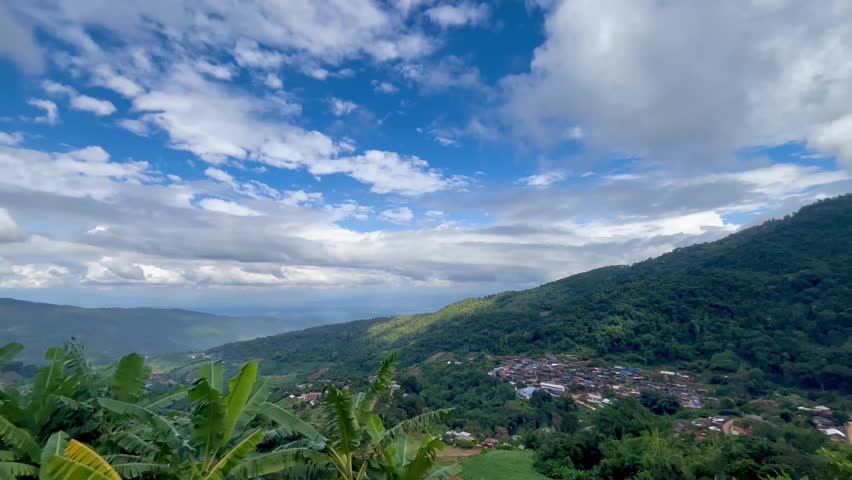 Mountain landscape and blue sky 