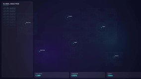 Animated global analytics dashboard showing a world map with connected cities, real time data, and business statistics. Digital technology background. - Powered by Shutterstock - Get 15% off with code: PIKWIZARD15