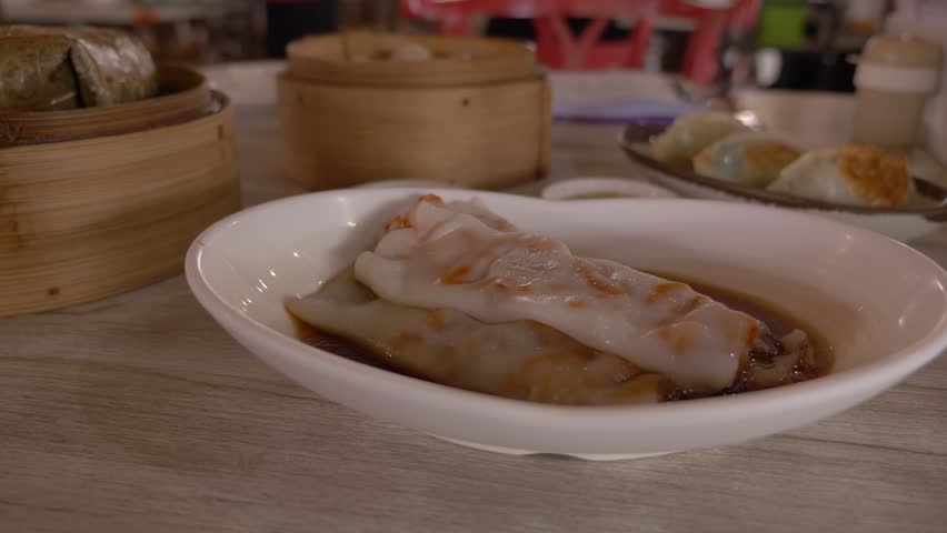 Steady Close Up View Of A Dim Sum Dish Served At Tuang Dim Sum Restaurant In Bangkok, Thailand