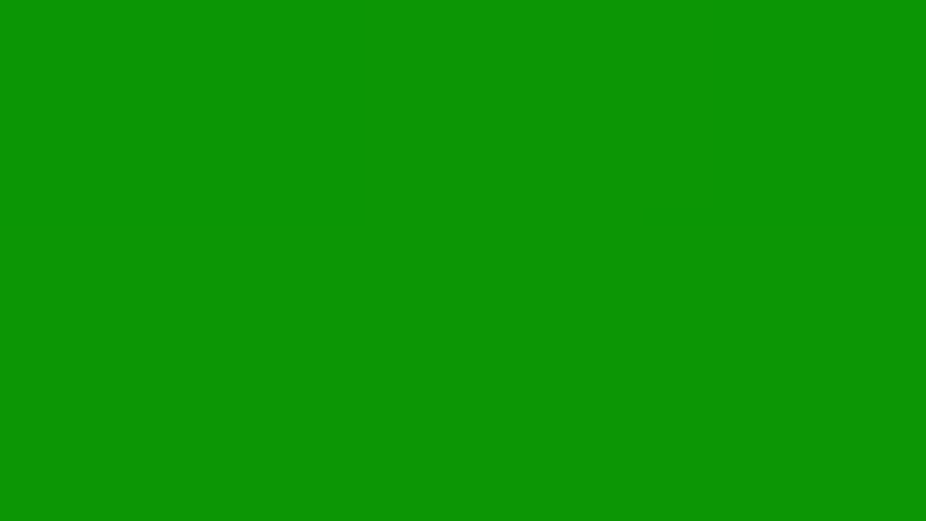 Small yellow car on isolated on green screen background