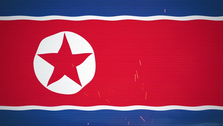 North Korean missiles with radiation symbols in motion clip