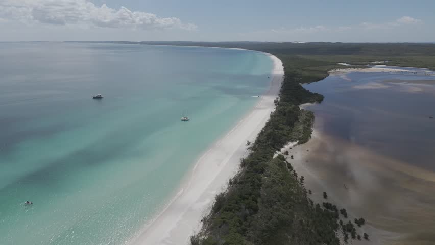 A drone footage of the Wathumba Spit Beach and Wathumba Creek in K