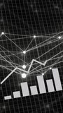 Vertical video: Node pulse starting dashboard shifting right nodes pulsing binary code showing data. Bar, graph, network, histogram, grid, visualization, vertical video - Powered by Shutterstock - Get 15% off with code: PIKWIZARD15