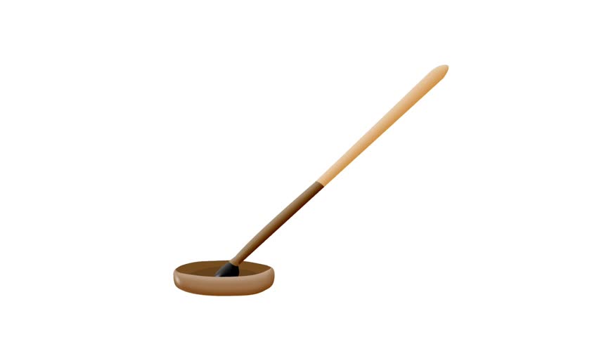 2D Animated Incense Stick with Gentle Smoke for Meditation Themes