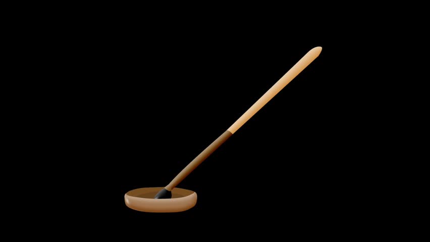2D Animated Incense Stick with Gentle Smoke for Wellness Themes
