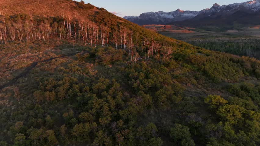 Aerial views of Colorado mountain landscapes
