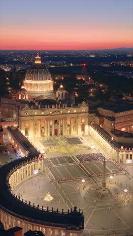 Vertical Aerial city view St. Peter