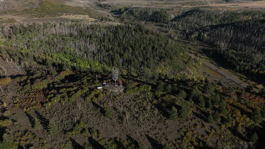 Aerial views of Colorado mountain landscapes