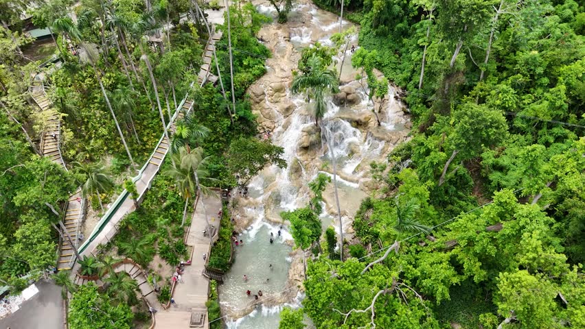 Dunn’s River Falls in Ocho Rios. Jamaica