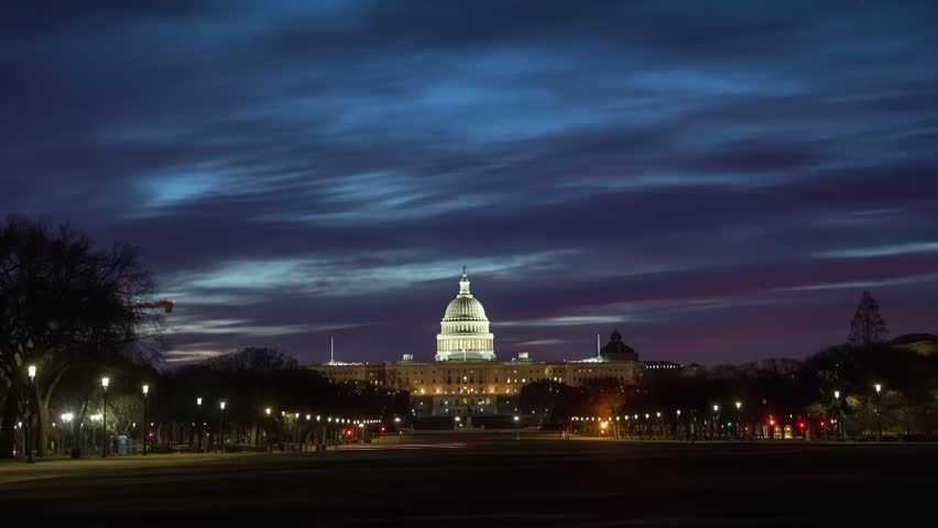 United States Capitol Building at Blue Hour in Washington DC USA