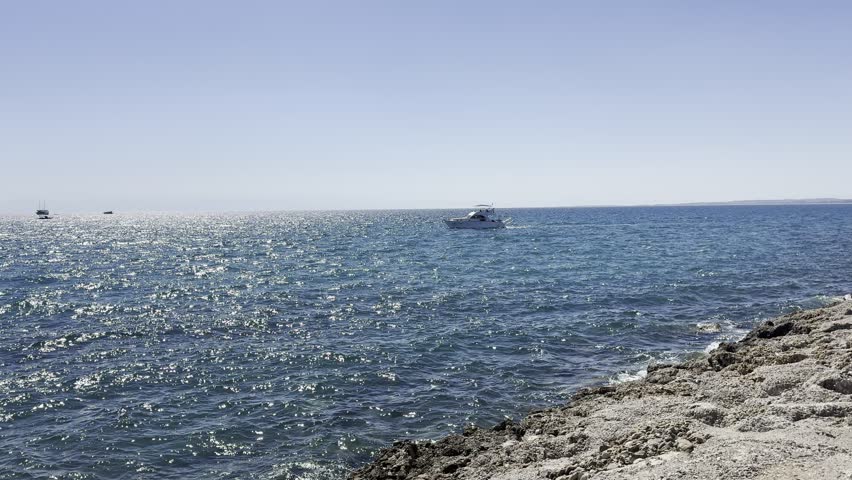 Magnificent ships sailing around the Mediterranean port.