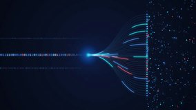 Digital data stream flowing into abstract particles network - Powered by Shutterstock - Get 15% off with code: PIKWIZARD15
